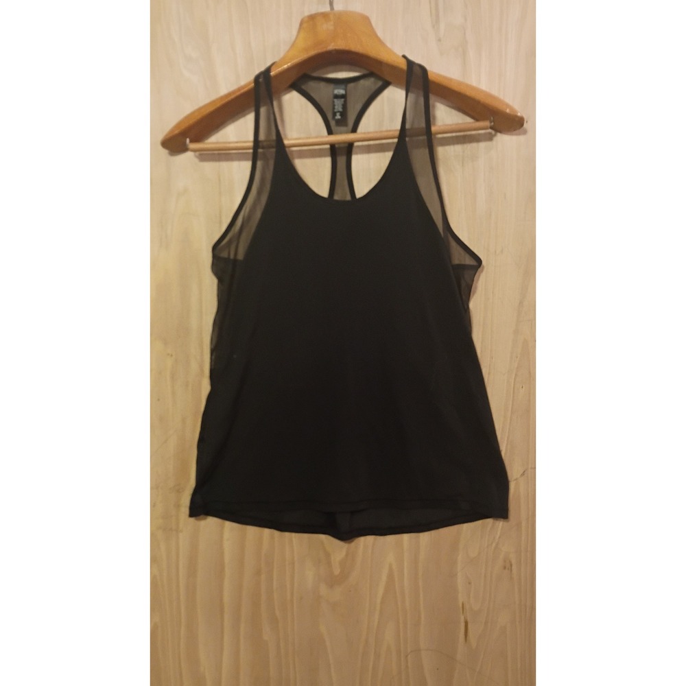 Victoria Sport Black Mesh Racerback Activewear Tank Top Small. Goth Athleric.